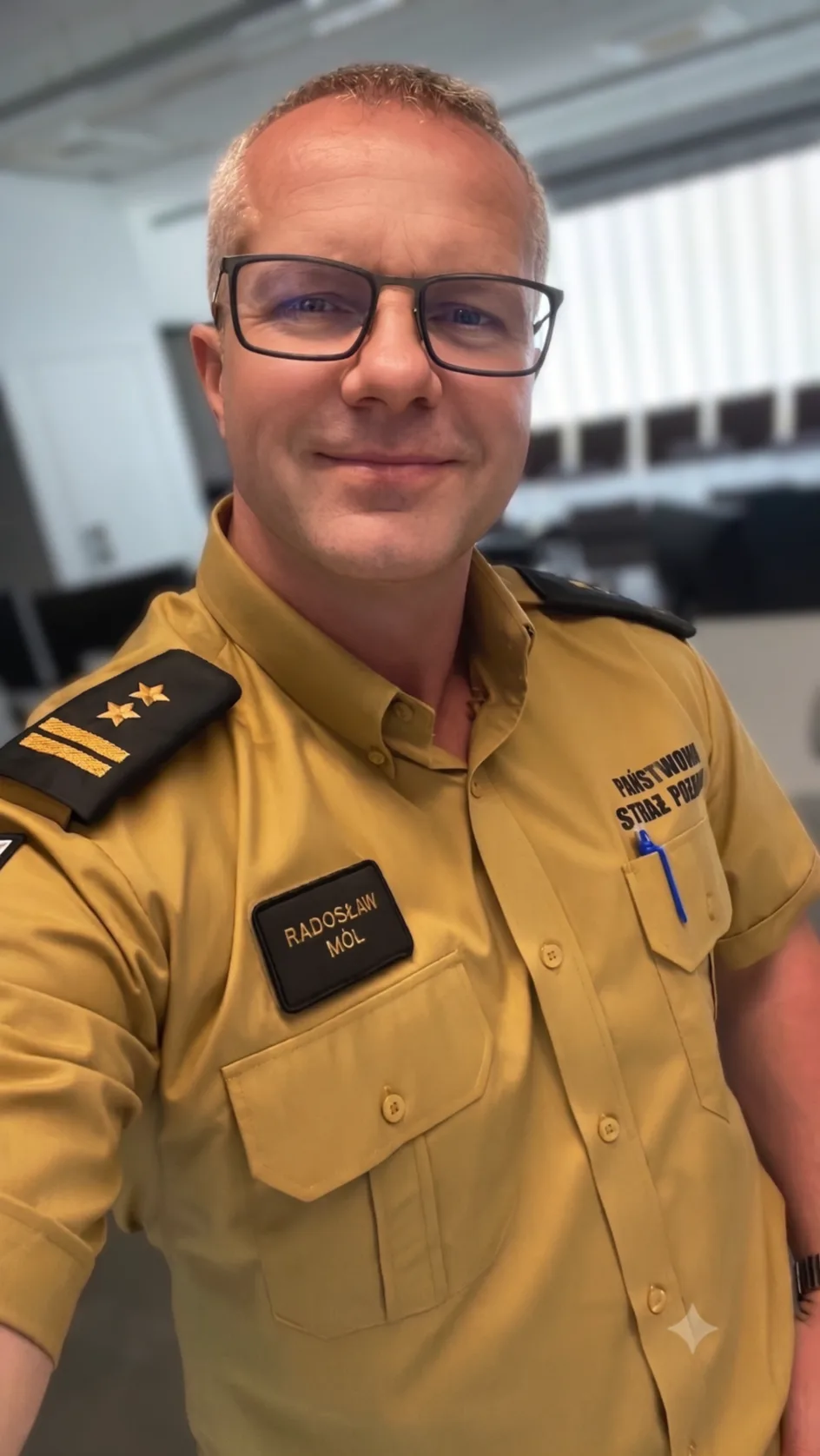 Radosław Mól — oficer KW PSP w Katowicach, pomysłodawca systemu eSECS