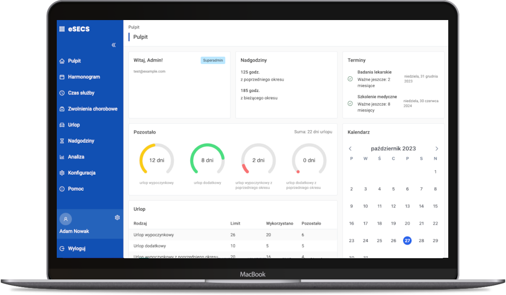 Elektroniczny System Ewidencji Czasu Służby 